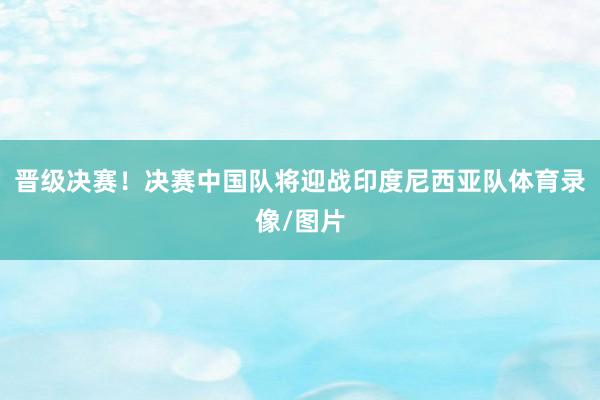 晋级决赛！决赛中国队将迎战印度尼西亚队体育录像/图片