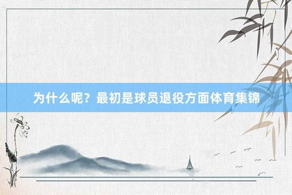 为什么呢？最初是球员退役方面体育集锦